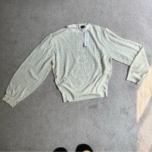 NWT cream lace sweater. Piper and scoot